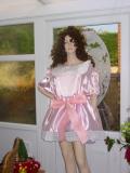 Pink satin party dress