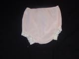 PVC LINED WHITE SATIN  WATERPROOF PANTY/DIAPER COVER