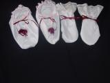 Satin with Bow Mittens And Bootees Set