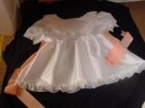  white satin dress with a high waist